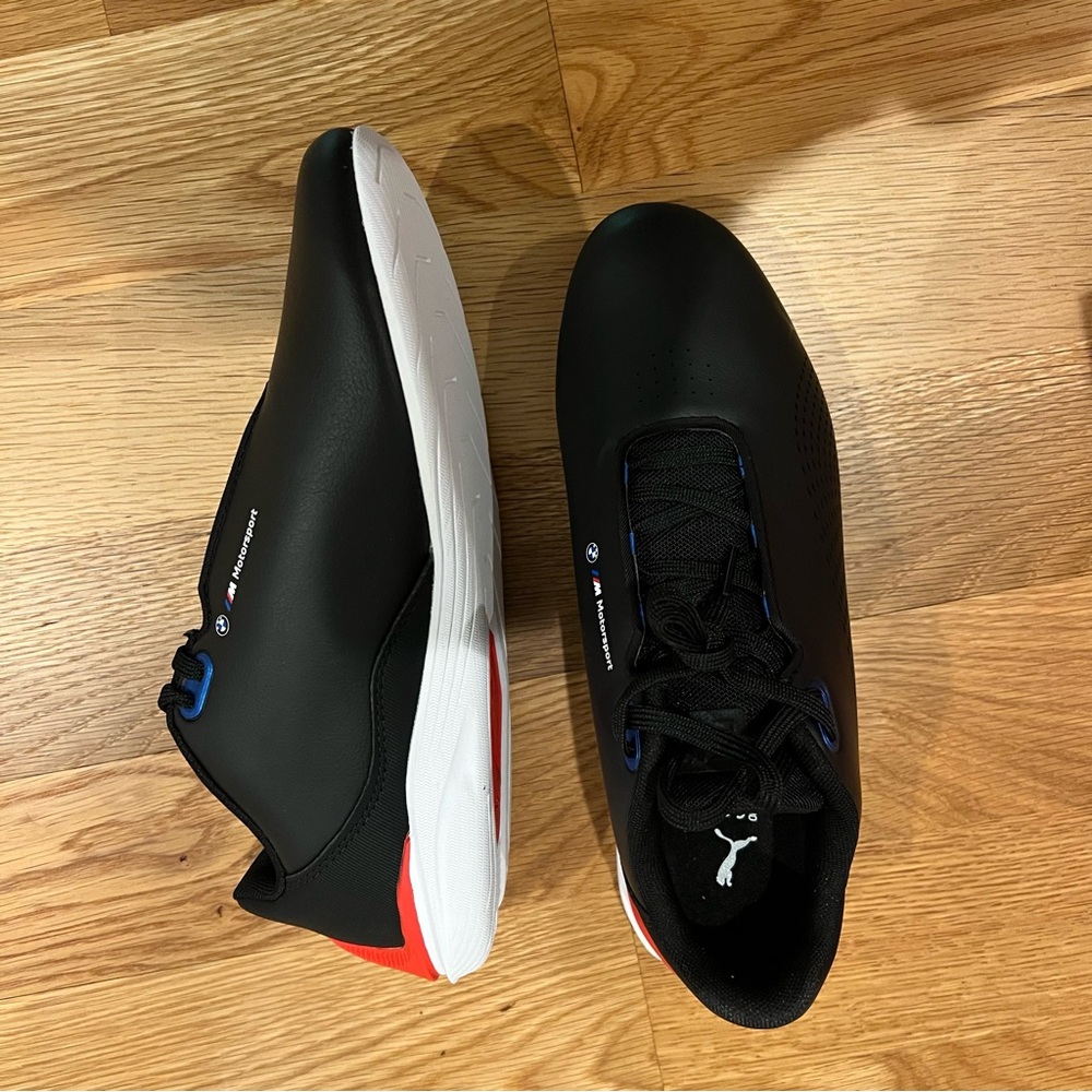Puma Black and Red Sneakers with White Sole